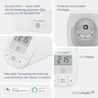 Slimme Verwarmingsset voor Thuisgebruik – Digitale Radiatorthermostaat met App en Spraakbesturing