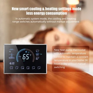 Slimme Digitale Warmtepomp Thermostaat met WiFi en Groot Display