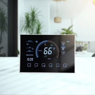 Slimme Digitale Warmtepomp Thermostaat met WiFi en Groot Display