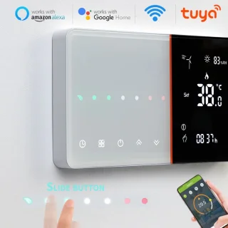 TechU™ Slimme Thermostaat Ease – Wit – Alleen voor CV-ketel – App & Wifi – Google Home & Alexa – Persoonlijk programma instelbaar