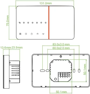 TechU™ Slimme Thermostaat Ease – Wit – Alleen voor CV-ketel – App & Wifi – Google Home & Alexa – Persoonlijk programma instelbaar