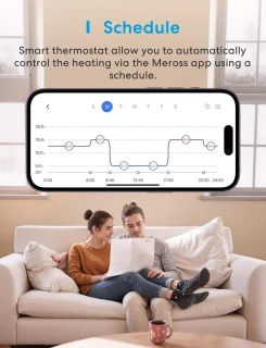 Slimme Thermostaat voor Elektrische Vloerverwarming - Compatibel met HomeKit, Siri, Alexa en Google Home - WiFi Thermostaat met LED Touch Screen