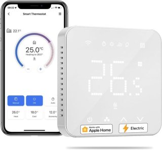 Slimme Thermostaat voor Elektrische Vloerverwarming - Compatibel met HomeKit, Siri, Alexa en Google Home - WiFi Thermostaat met LED Touch Screen review