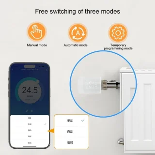 Slimme WiFi Thermostatische Radiatorventiel - Programmeerbaar Temperatuurbeheer voor Smart Home