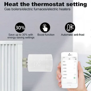 Slimme WiFi Thermostatische Radiatorventiel - Programmeerbaar Temperatuurbeheer voor Smart Home