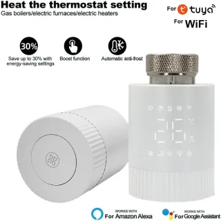 Slimme WiFi Thermostatische Radiatorventiel - Programmeerbaar Temperatuurbeheer voor Smart Home