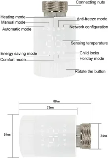 Slimme WiFi Thermostatische Radiatorventiel - Programmeerbaar Temperatuurbeheer voor Smart Home