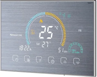 TechU™ Smart Thermostaat Relax – Zilver – Alleen voor CV-ketel – App & Wifi – Google Assistant & Amazon Alexa