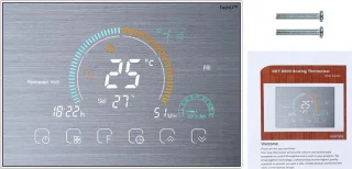 TechU™ Smart Thermostaat Relax – Zilver – Alleen voor CV-ketel – App & Wifi – Google Assistant & Amazon Alexa