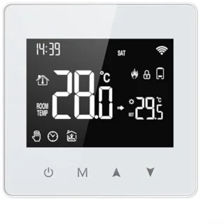 Slimme WiFi Thermostaat met Aanraakknop en Spraakbediening – Wekelijks Programmeerbaar en Nauwkeurige Temperaturregeling