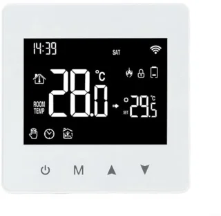 Slimme WiFi Thermostaat met Aanraakknop en Spraakbediening – Wekelijks Programmeerbaar en Nauwkeurige Temperaturregeling