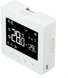 Slimme WiFi Thermostaat met Aanraakknop en Spraakbediening – Wekelijks Programmeerbaar en Nauwkeurige Temperaturregeling