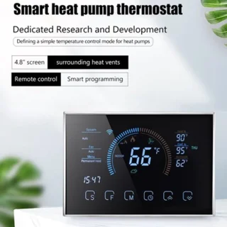 Draadloze 4,3 inch programma thermostaat met wifi en spraakbesturing voor warmtepompen