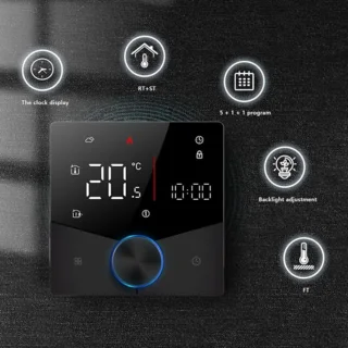 Wi-Fi Thermostaat met Touchscreen - Programmeerbare Draadloze Thermostaat voor Verwarming