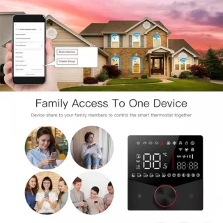 Wi-Fi Thermostaat met Touchscreen - Programmeerbare Draadloze Thermostaat voor Verwarming