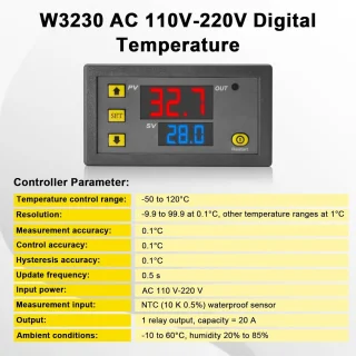 2 Stuks Digitale Temperatuurregelaar Thermostaat
