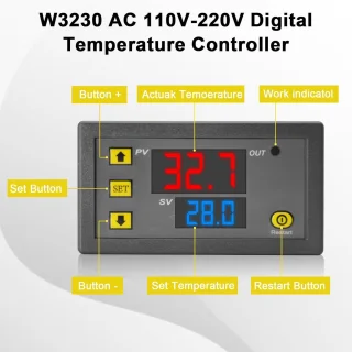 2 Stuks Digitale Temperatuurregelaar Thermostaat