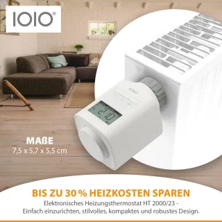 4x Slimme Programmeerbare Radiatorknoppen - Universele montage