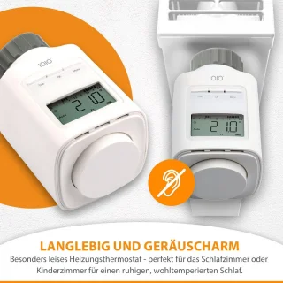4x Slimme Programmeerbare Radiatorknoppen - Universele montage