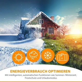 4x Slimme Programmeerbare Radiatorknoppen - Universele montage