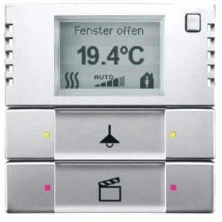 ABB Busch-Jaeger KNX Bedienelement 2/4v pure-rvs 6128/28-866