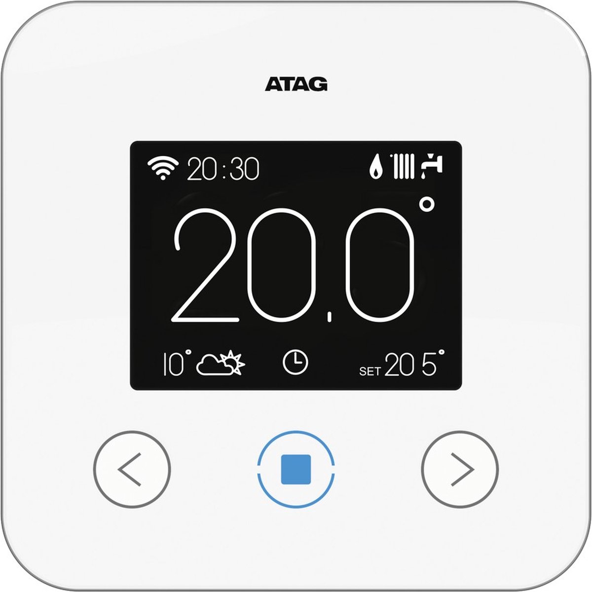 De Atag One Zone Klokthermostaat Wit in één oogopslag