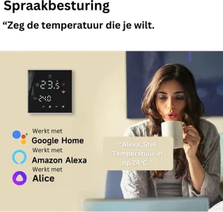 CV-thermostaat zwart