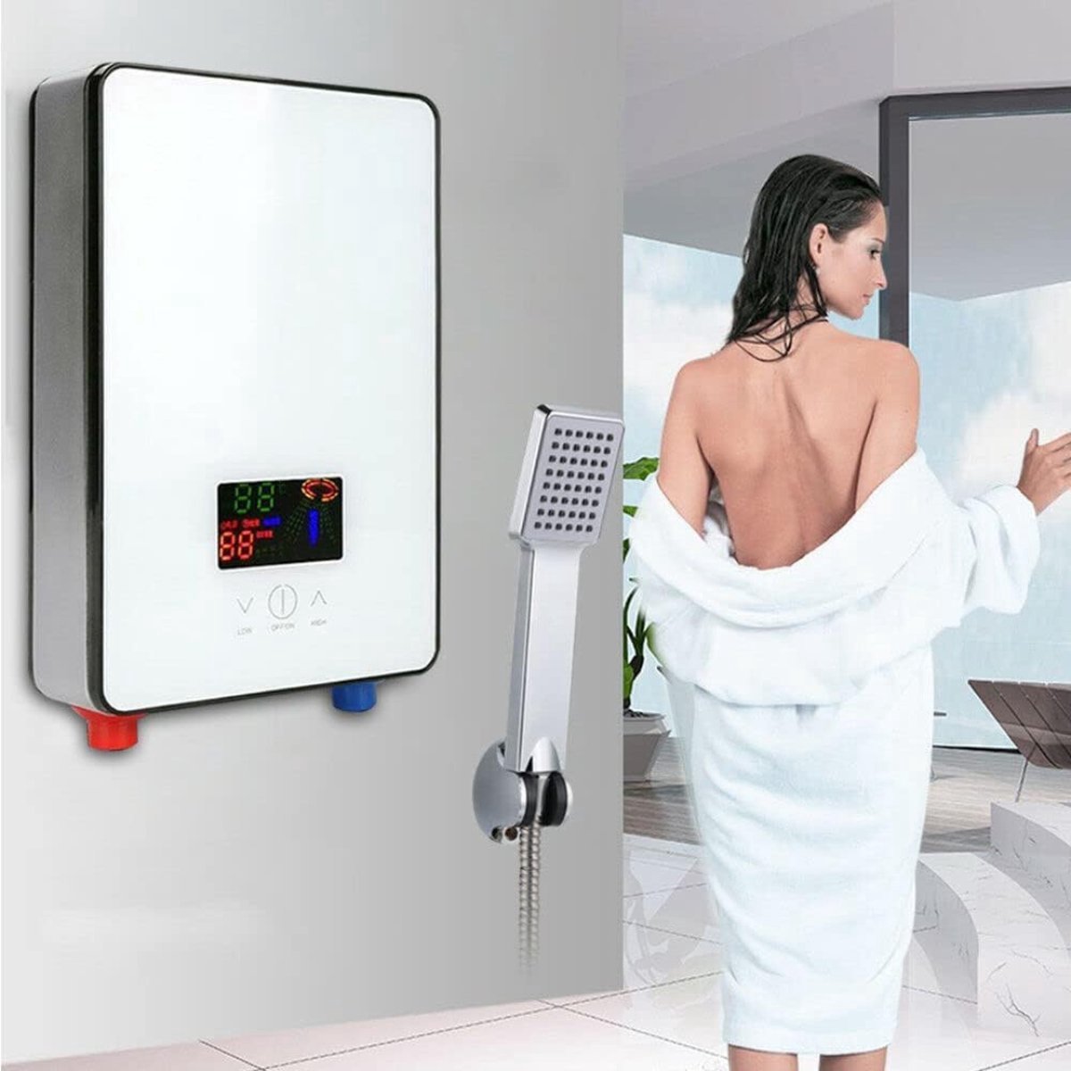 Wat vinden we goed aan de DailySupplies Doorstroomverwarmer Met Douchekop Set