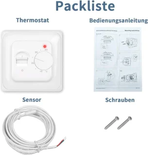 Digitale Inbouwthermostaat 16A, Grijs