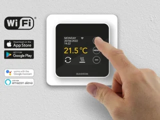 Digitale klokthermostaat RAL 9010 WiFi remote control