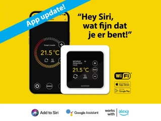 Digitale klokthermostaat RAL 9010 WiFi remote control