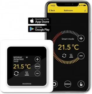 Digitale klokthermostaat RAL 9010 WiFi remote control