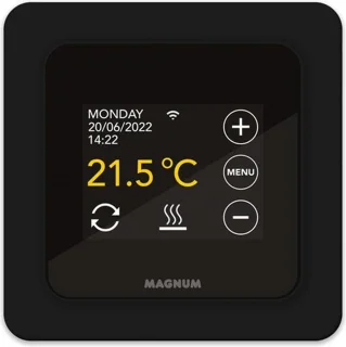 Digitale klokthermostaat RAL 9011 Grafietzwart WiFi bediening
