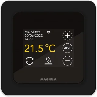 Digitale klokthermostaat RAL 9011 Grafietzwart WiFi bediening