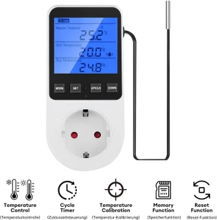 Digitale temperatuurregelaar 230V 16A (LCD)