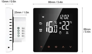 Digitale thermostaat 16A voor elektrische vloerverwarming