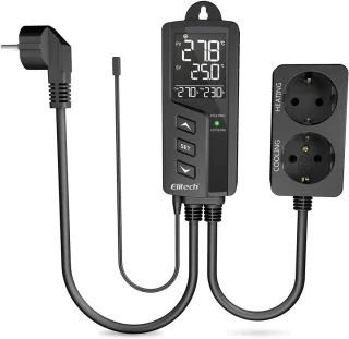 Digitale Thermostaat 220V - Dubbel relais (Aquarium/Terrarium)