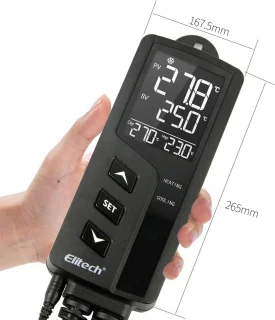 Digitale Thermostaat 220V - Dubbel relais (Aquarium/Terrarium)