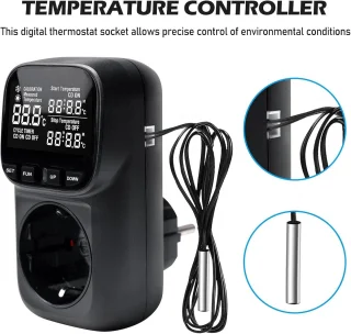 Digitale Thermostaat en Hygrostaat 230V