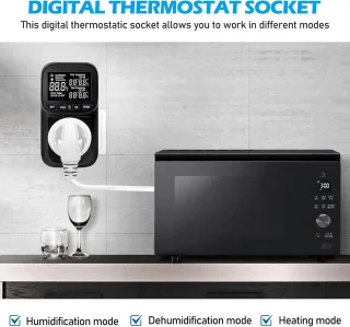 Digitale Thermostaat en Hygrostaat 230V