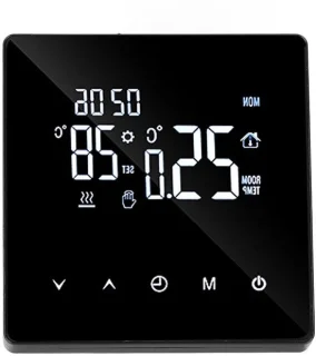 Digitale thermostaat programmeerbare regelaar zwart