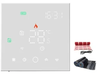 Digitale thermostaat - slimme regelaar - 80x80 mm - wit