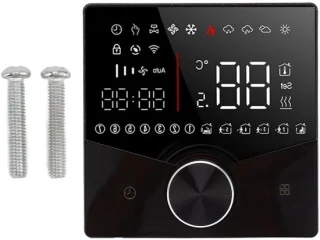 Digitale thermostaat - temperatuurregelaar verwarming - zwart