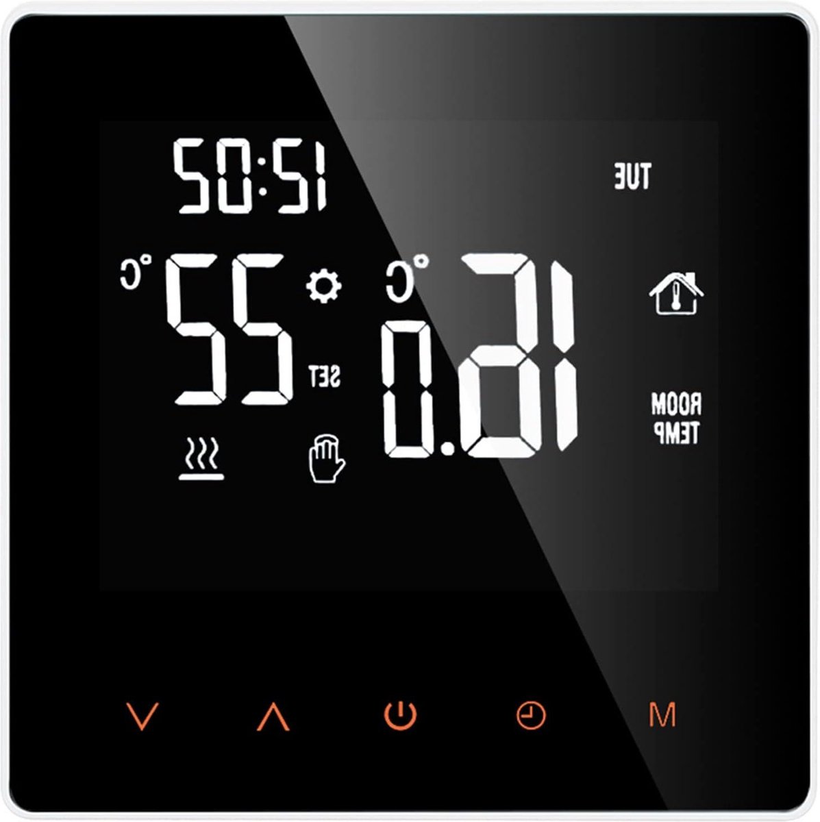 De Digitale Thermostaat Vloerverwarming Smart LCD Touchscreen in één oogopslag