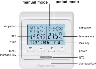 Digitale Thermostaat voor Elektrische Vloerverwarming
