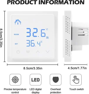 Digitale Thermostaat voor Vloer- en Wandverwarming