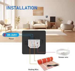Digitale thermostaat voor vloerverwarming
