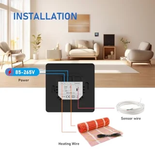Digitale thermostaat voor vloerverwarming