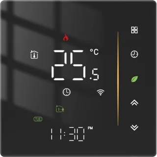 Digitale thermostaat voor vloerverwarming - zwart