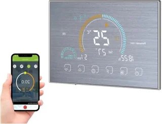 Digitale thermostaat zilver
